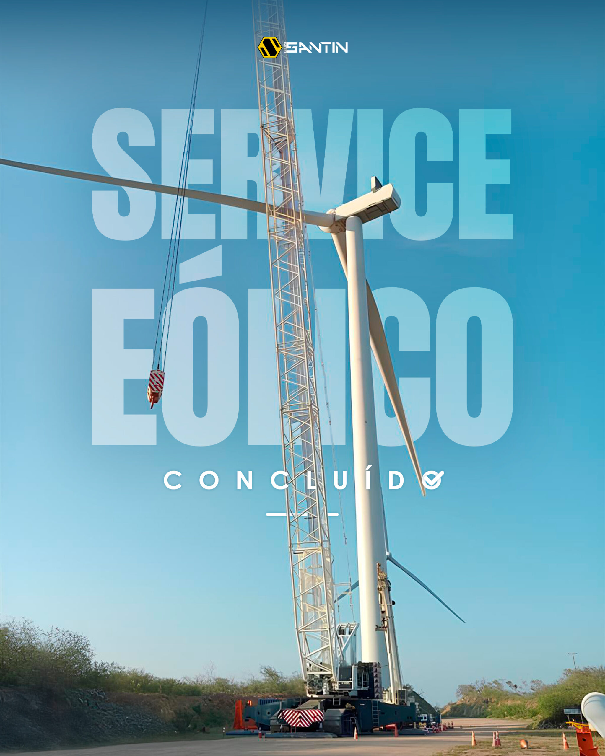 Service eólico finalizado no Rio Grande do Norte com manutenção em três torres